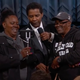 “Gary from Chicago” (right) with his fiancee, Vickie Vines, and Denzel Washington at the Oscars on Feb. 26, 2017 (Jimmy Kimmel Show via YouTube screenshot)
